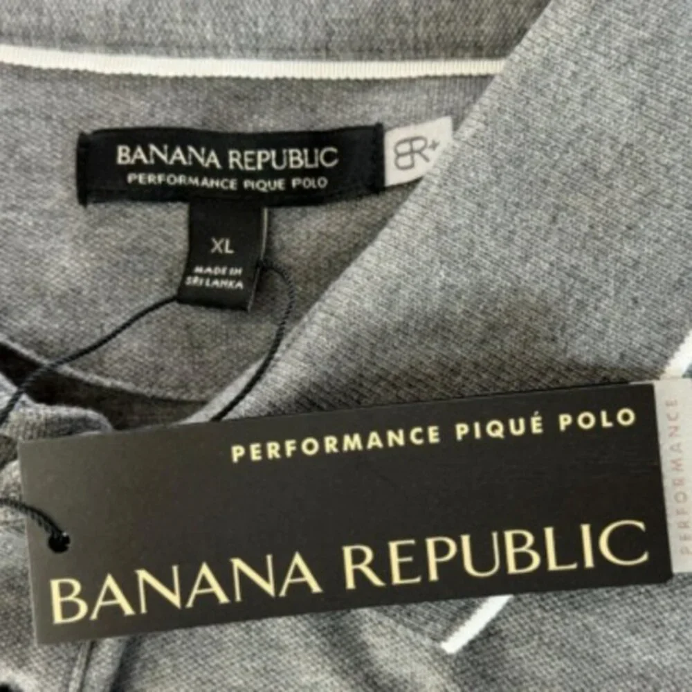 Banana Republic Performance Polo Shirt Mens XL NWT Short Sleeve‎ Stretch Cotton